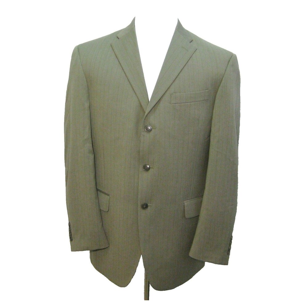 Claiborne Wool Sport Coat Mens Size 42R Brown 3 Button Blazer Suit Jacket
